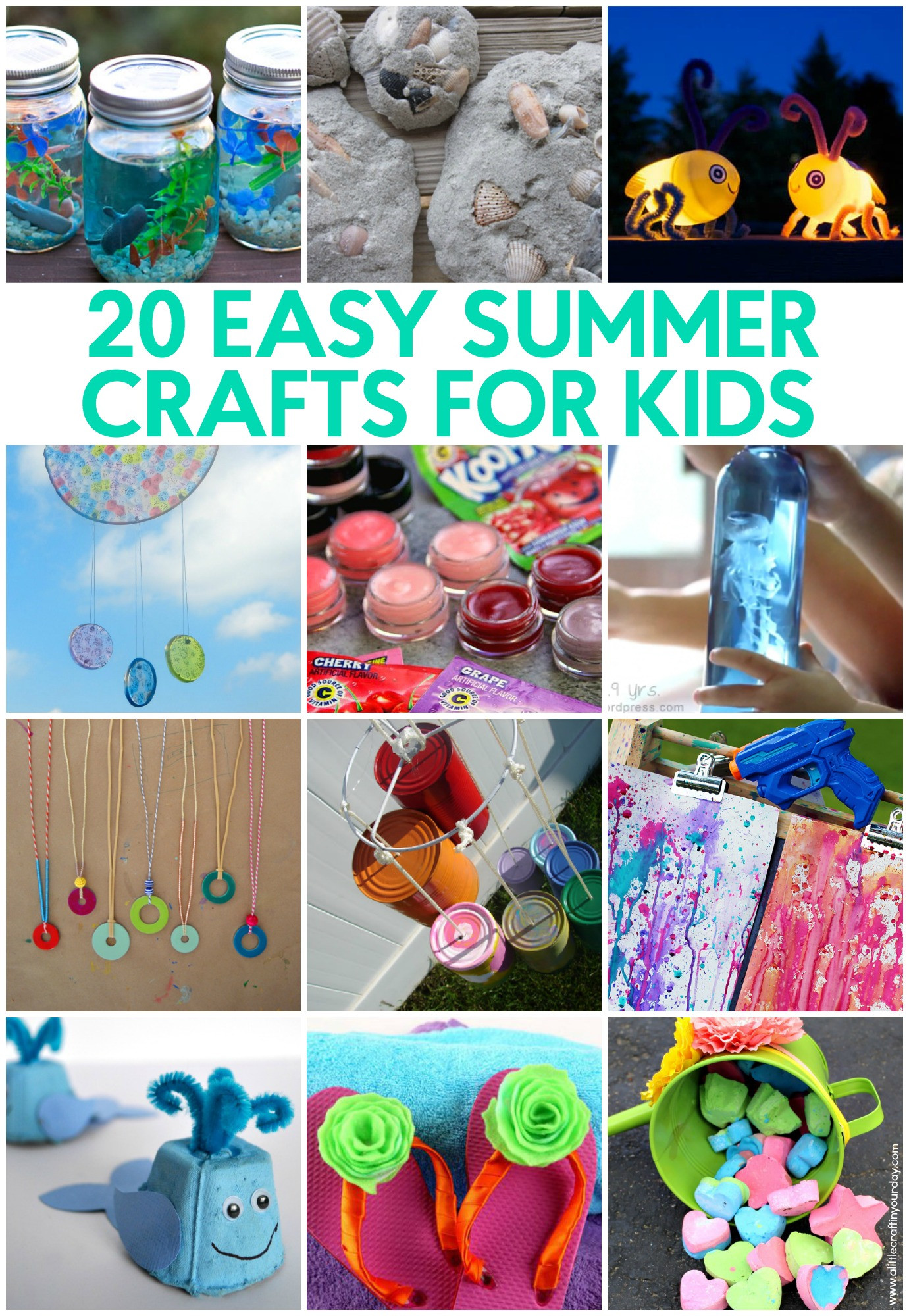Easy Activities For Kids
 20 Easy Summer Crafts for Kids A Little Craft In Your Day
