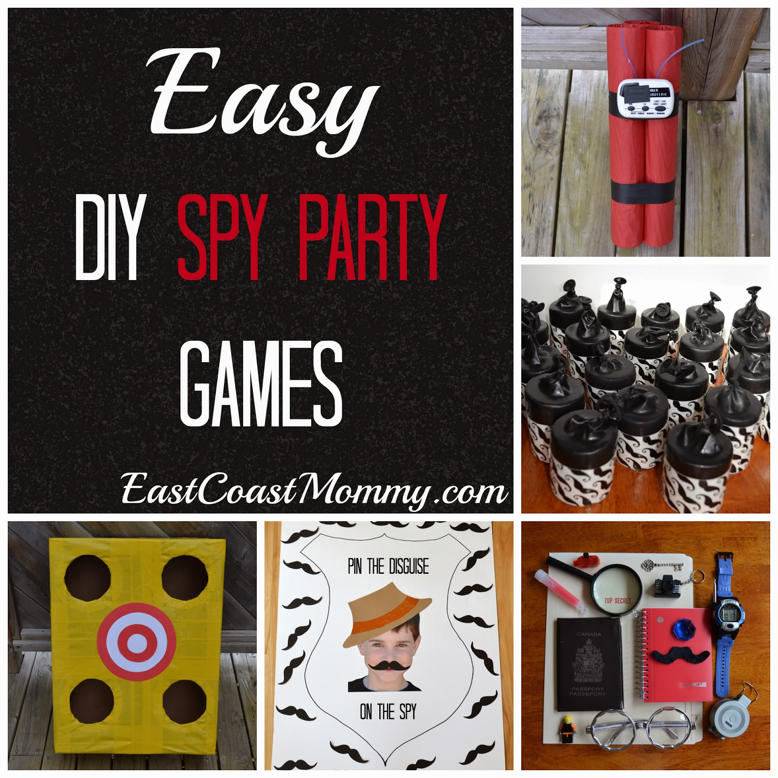 Easy Birthday Party Games
 East Coast Mommy DIY Spy Party 5 easy and inexpensive games