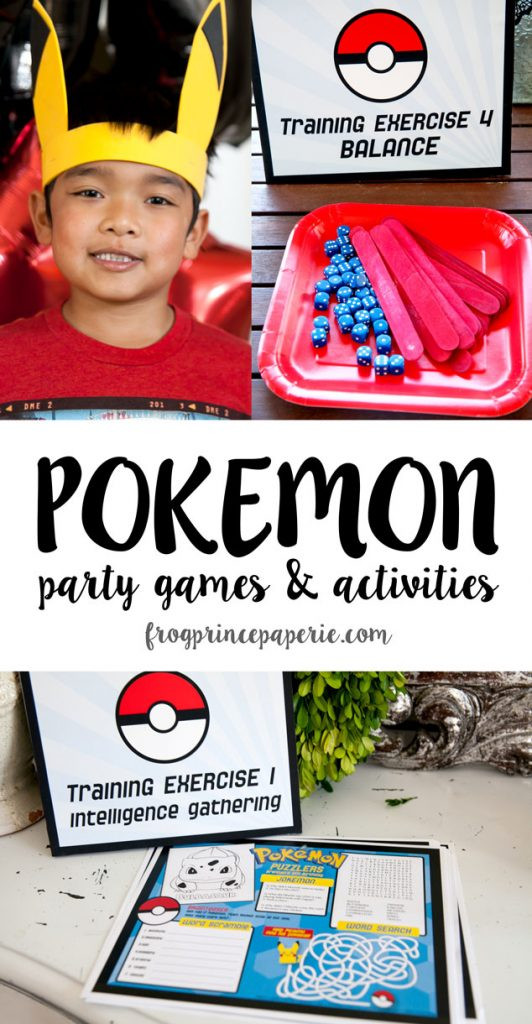 Easy Birthday Party Games
 Easy Pokemon Party Games and Activities Frog Prince Paperie