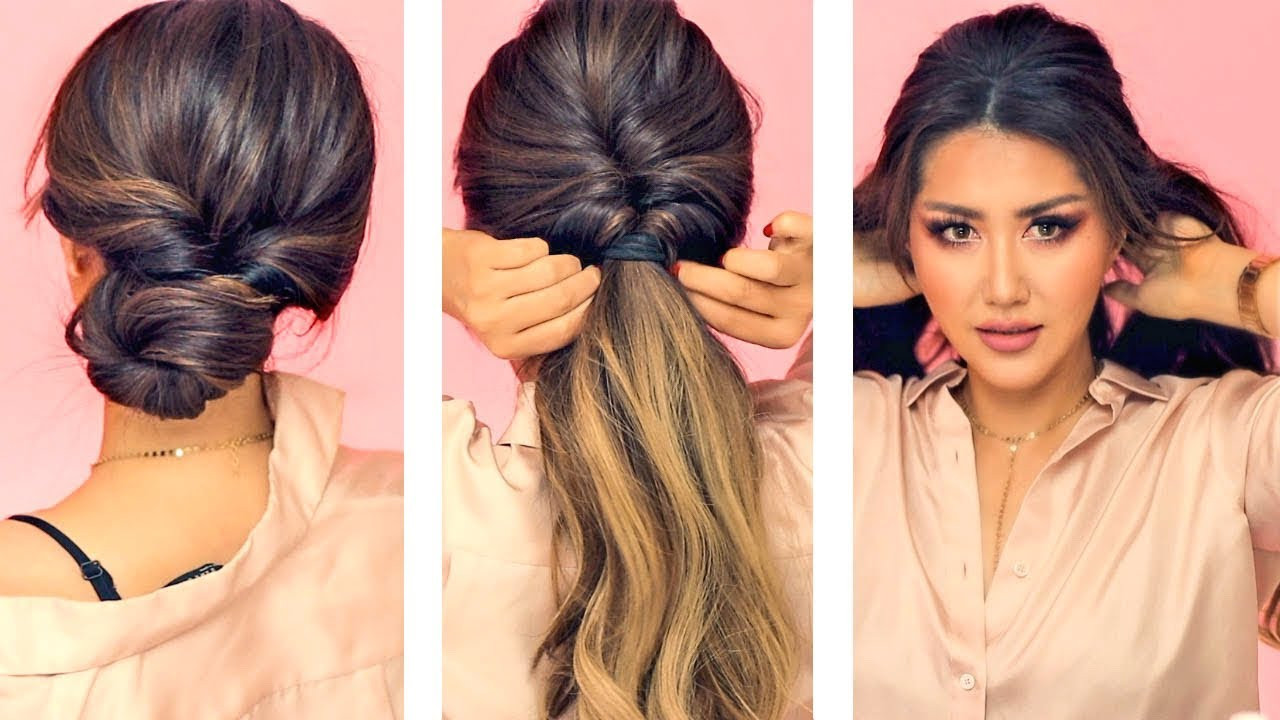 Easy Casual Hairstyles
 1 MIN EVERYDAY HAIRSTYLES for WORK 💗 WITH PUFF 💗 EASY