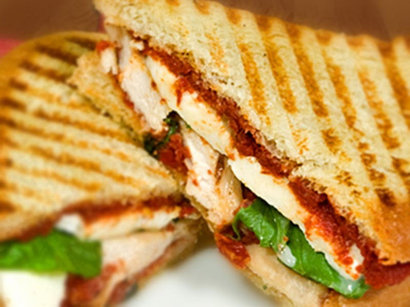 Easy Chicken Panini Recipes
 grilled chicken panini with sundried tomato sauce