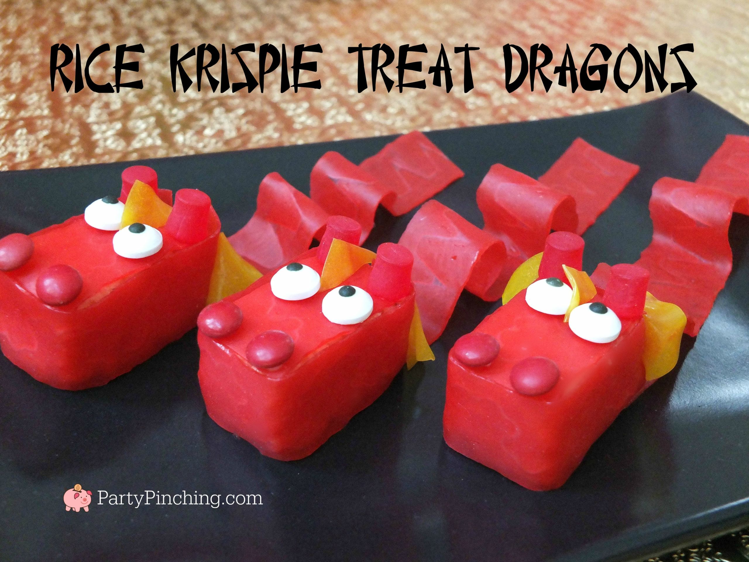 Easy Chinese Dessert Recipes
 Rice Krispie Dragon Treats for Chinese Lunar New Year easy