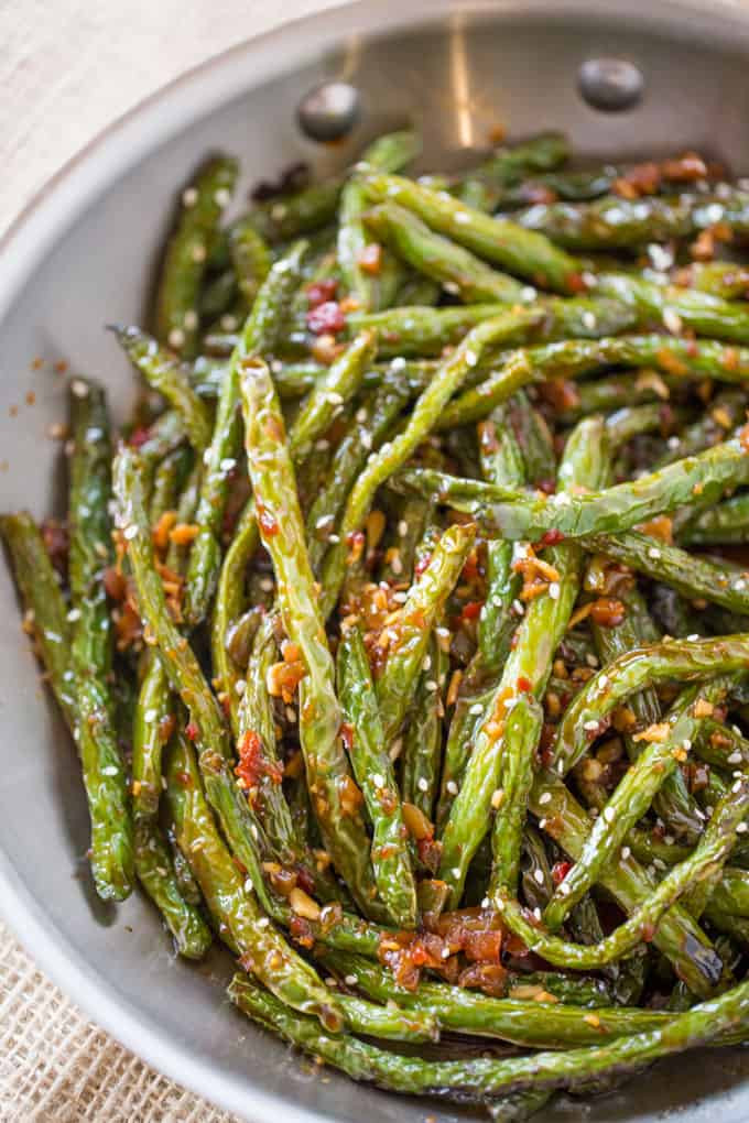 Easy Chinese Side Dishes
 Spicy Chinese Sichuan Green Beans Dinner then Dessert