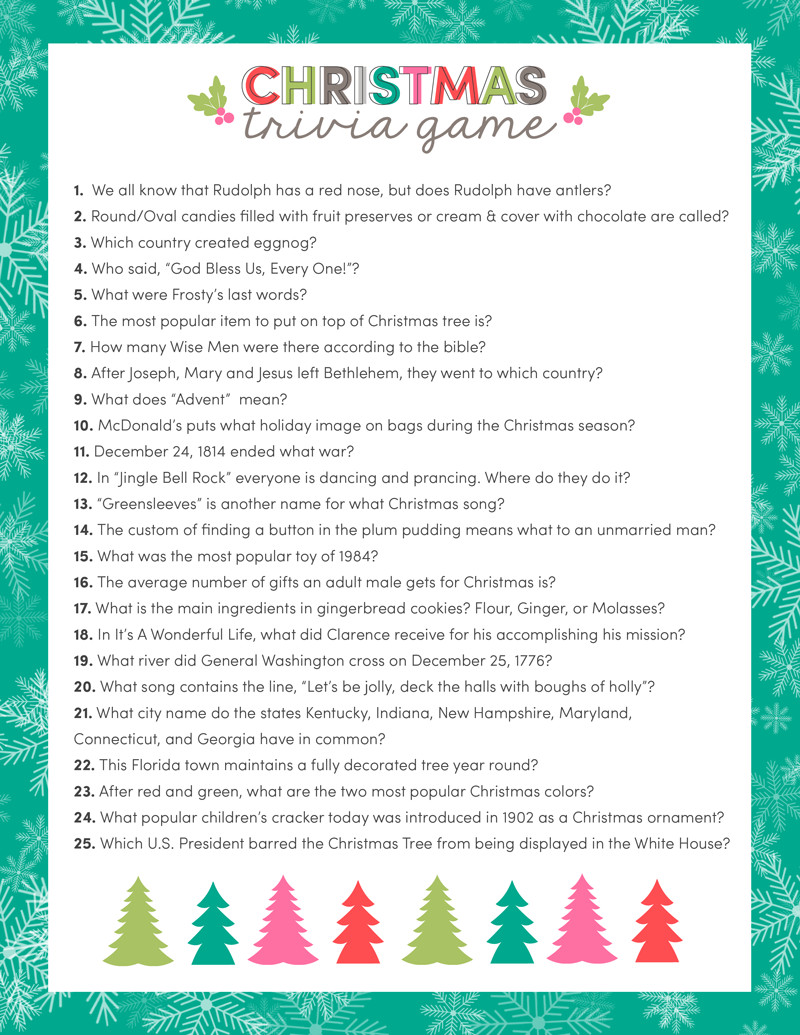 Easy Christmas Games For Adults
 Merry Christmas Trivia Christmas Quiz Christmas 2019
