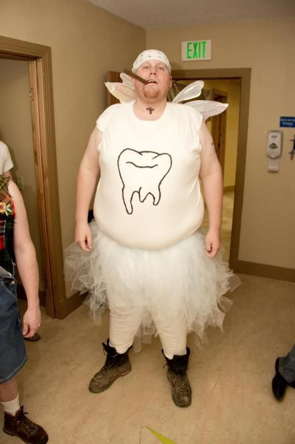 Easy DIY Costumes For Guys
 A Funny Tooth Fairy Costume For Men