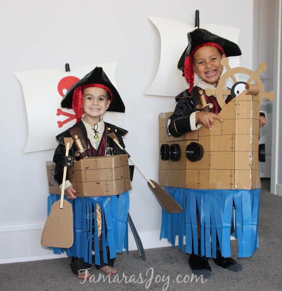 Easy DIY Pirate Costume
 Easy Kids Pirate Costume Made from Cardboard ⋆ Tamara s Joy