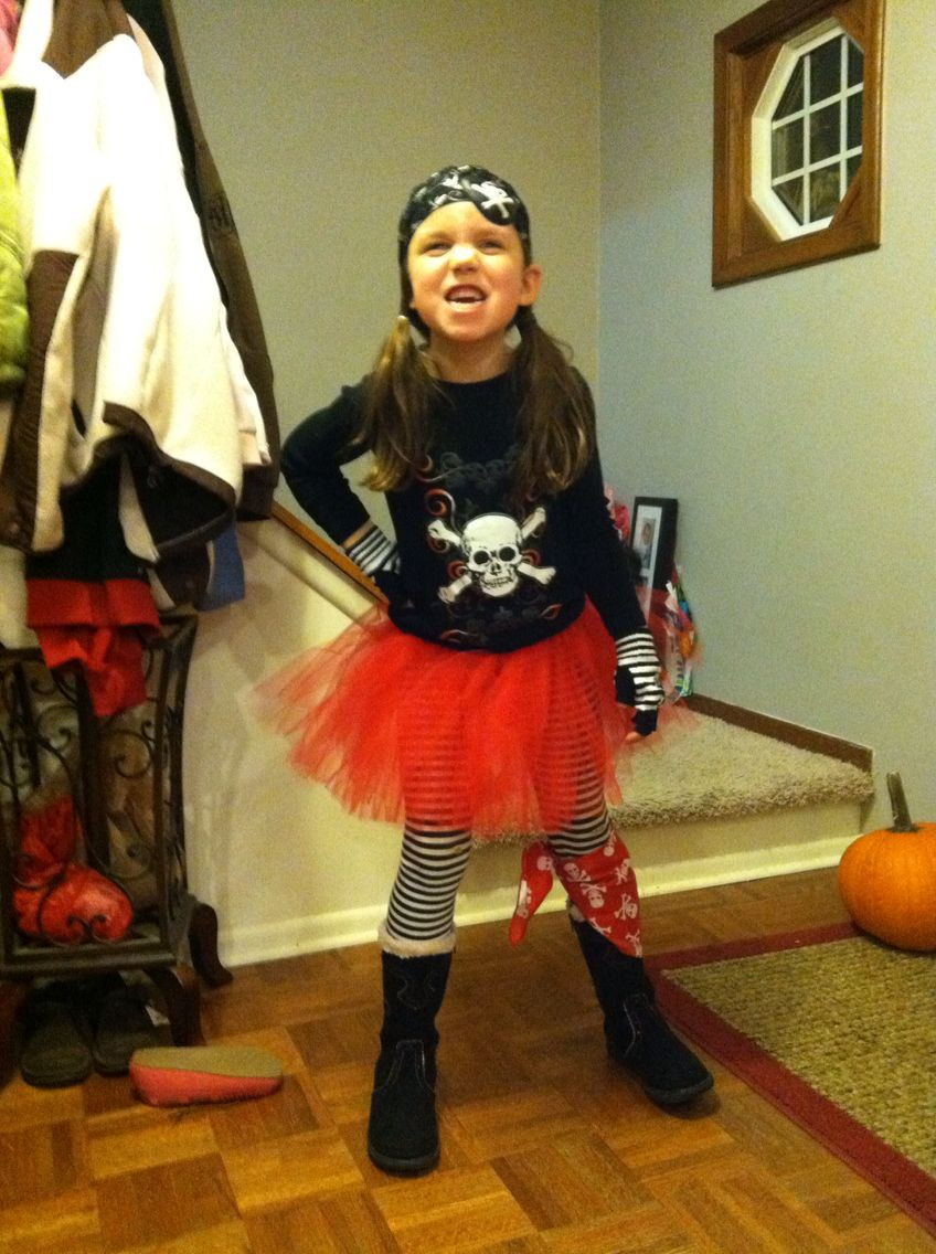 Easy DIY Pirate Costume
 "Argh " Easy DIY tutu pirate costume my little girl wore