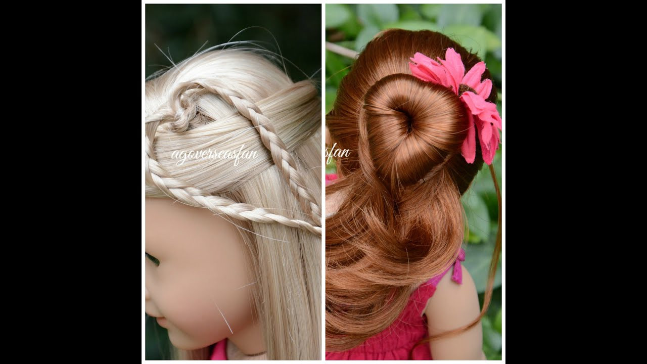 Easy Doll Hairstyles
 American Girl Valentines Day Easy Heart Hairstyle