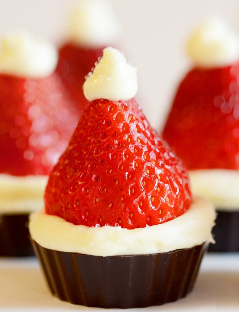 Easy Holiday Desserts For Parties
 Santa Hat Mini Cheesecake Recipe – Christmas Party Dinner