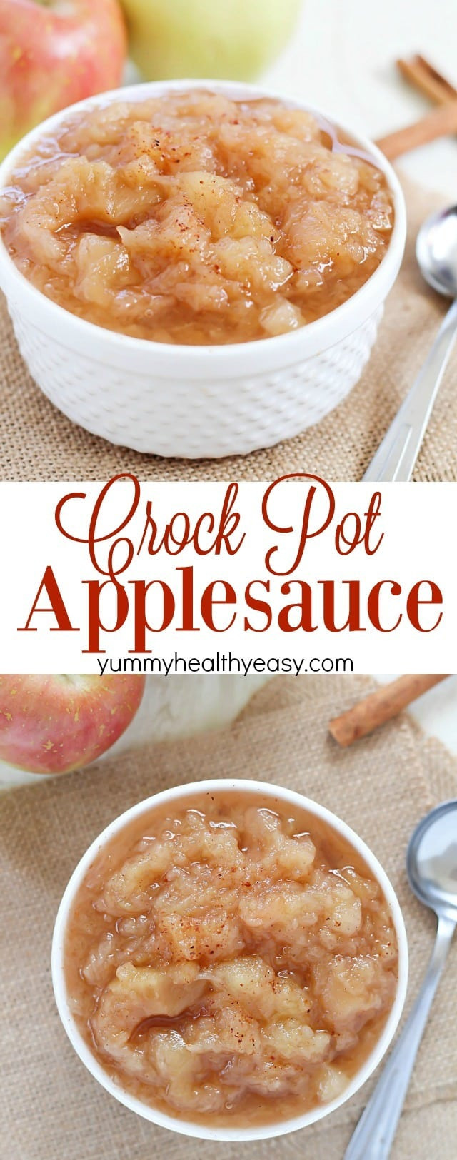 Easy Homemade Applesauce
 Homemade Crock Pot Applesauce Yummy Healthy Easy