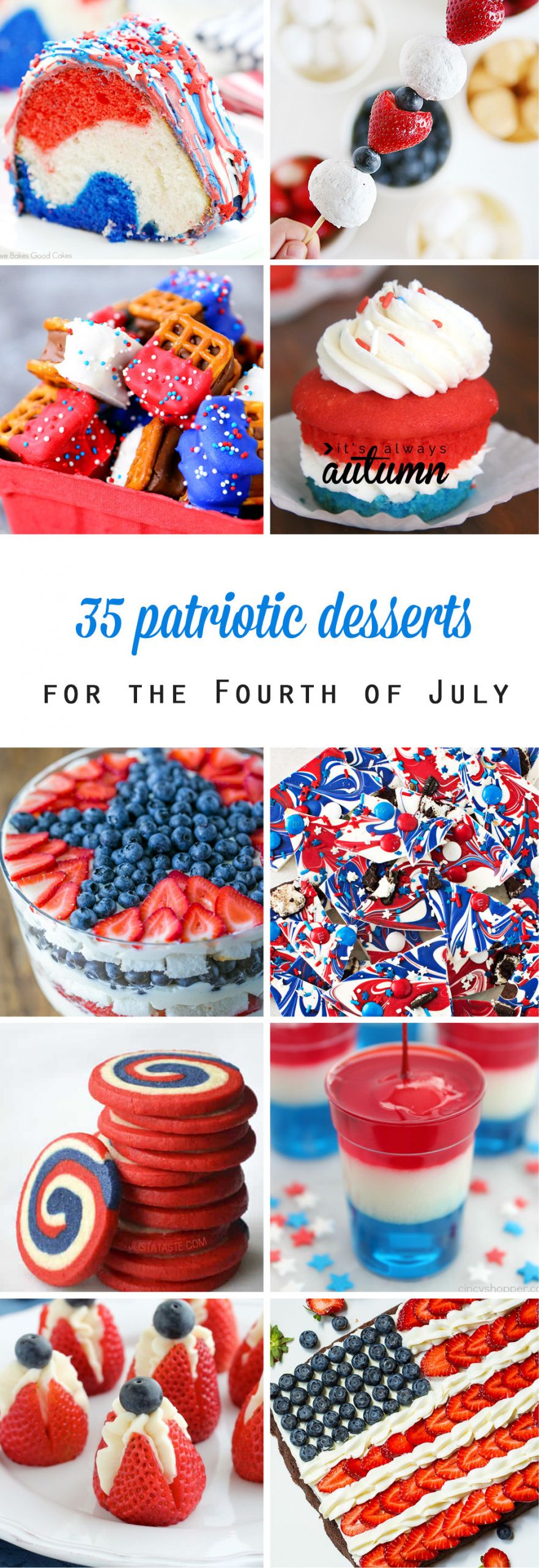 Easy July 4Th Desserts
 20 red white and blue desserts for the Fourth of July