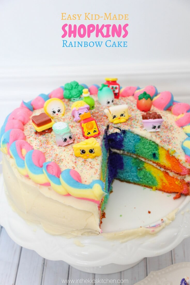 Easy Kids Birthday Cakes
 Rainbow Shopkins Cake Recipe In the Kids Kitchen