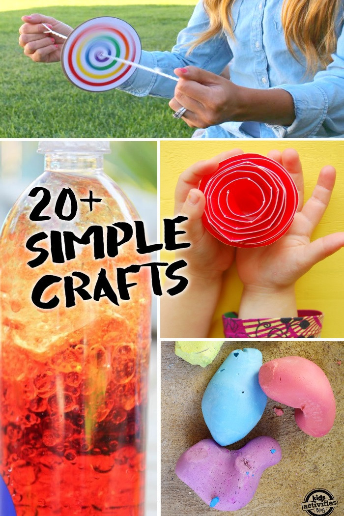 Easy Kids Craft Ideas
 20 Simple Crafts Kids can Make with only 2 3 Supplies