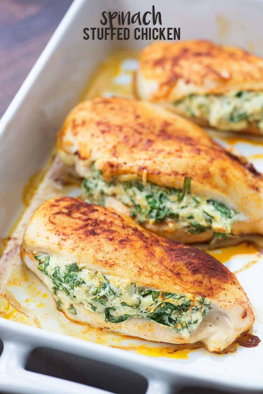 Easy Low Fat Chicken Recipes
 Spinach Stuffed Chicken Breasts a healthy low carb