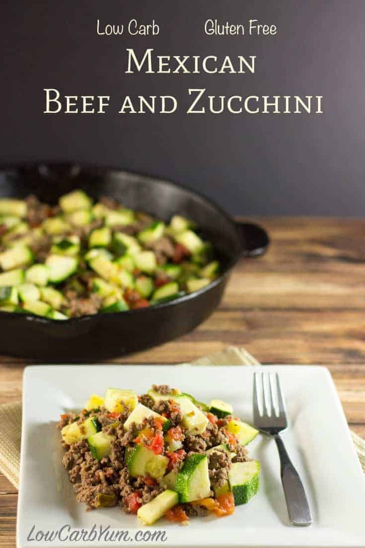 Easy Low Fat Dinner Recipes
 Mexican Zucchini and Beef Skillet