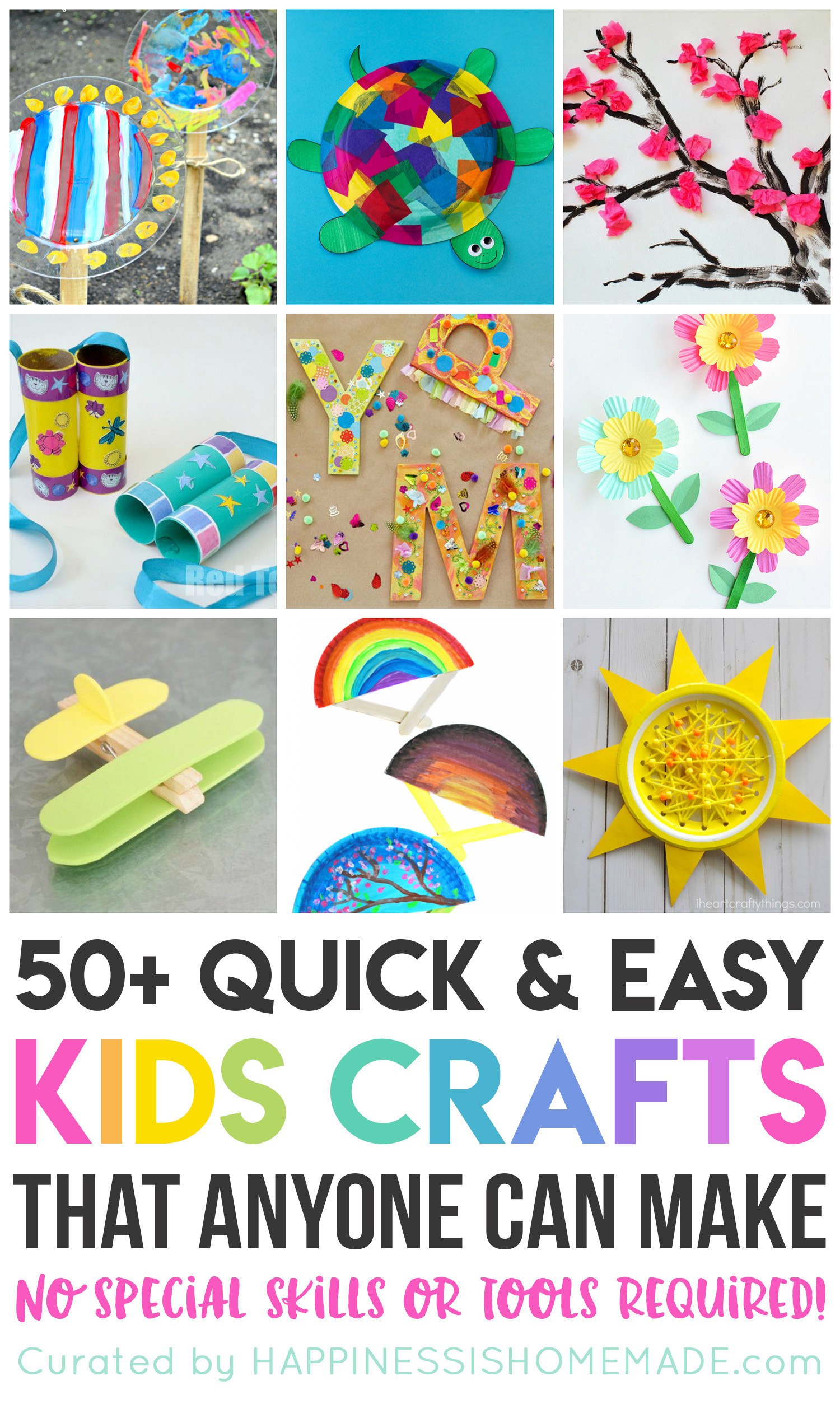 Easy Projects For Kids
 50 Quick & Easy Kids Crafts that ANYONE Can Make