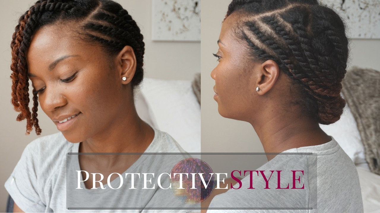 Easy Protective Hairstyles For Natural Hair
 Easy Flat Twist Protective Style Natural Hair