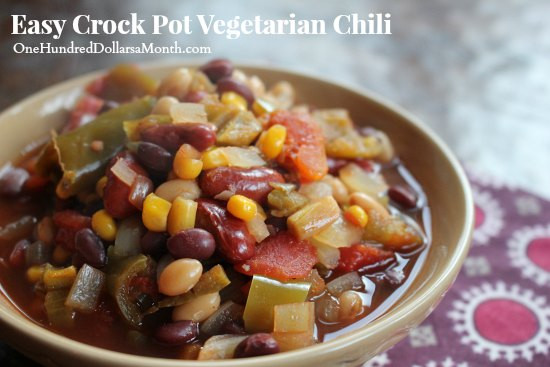Easy Vegetarian Crock Pot Recipes
 Easy Crock Pot Ve arian Chili Recipe