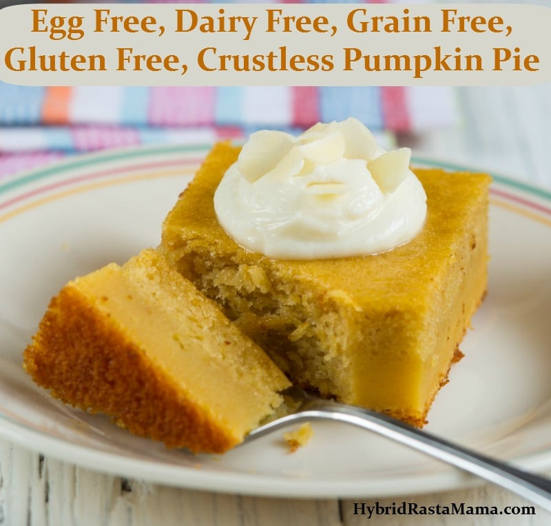Egg Free Pumpkin Pie
 Crustless Pumpkin Pie Egg Free Dairy Free Grain Free