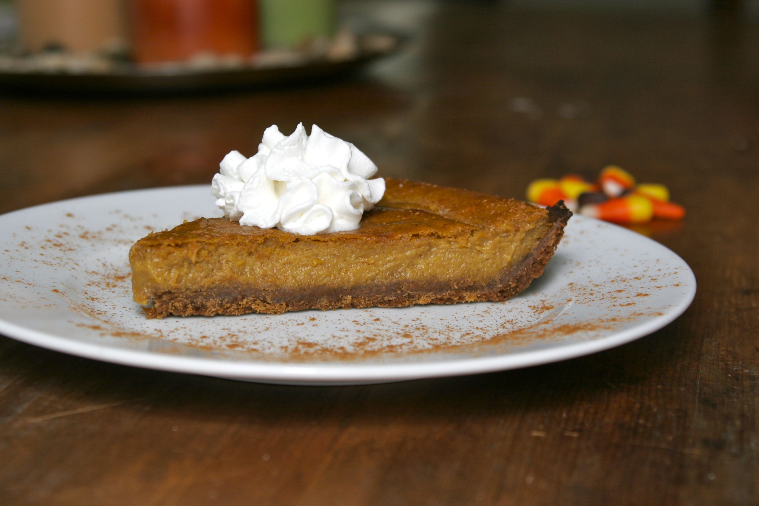 Egg Free Pumpkin Pie
 Soy Free Dairy Free Egg Free Pumpkin Pie with Gingersnap