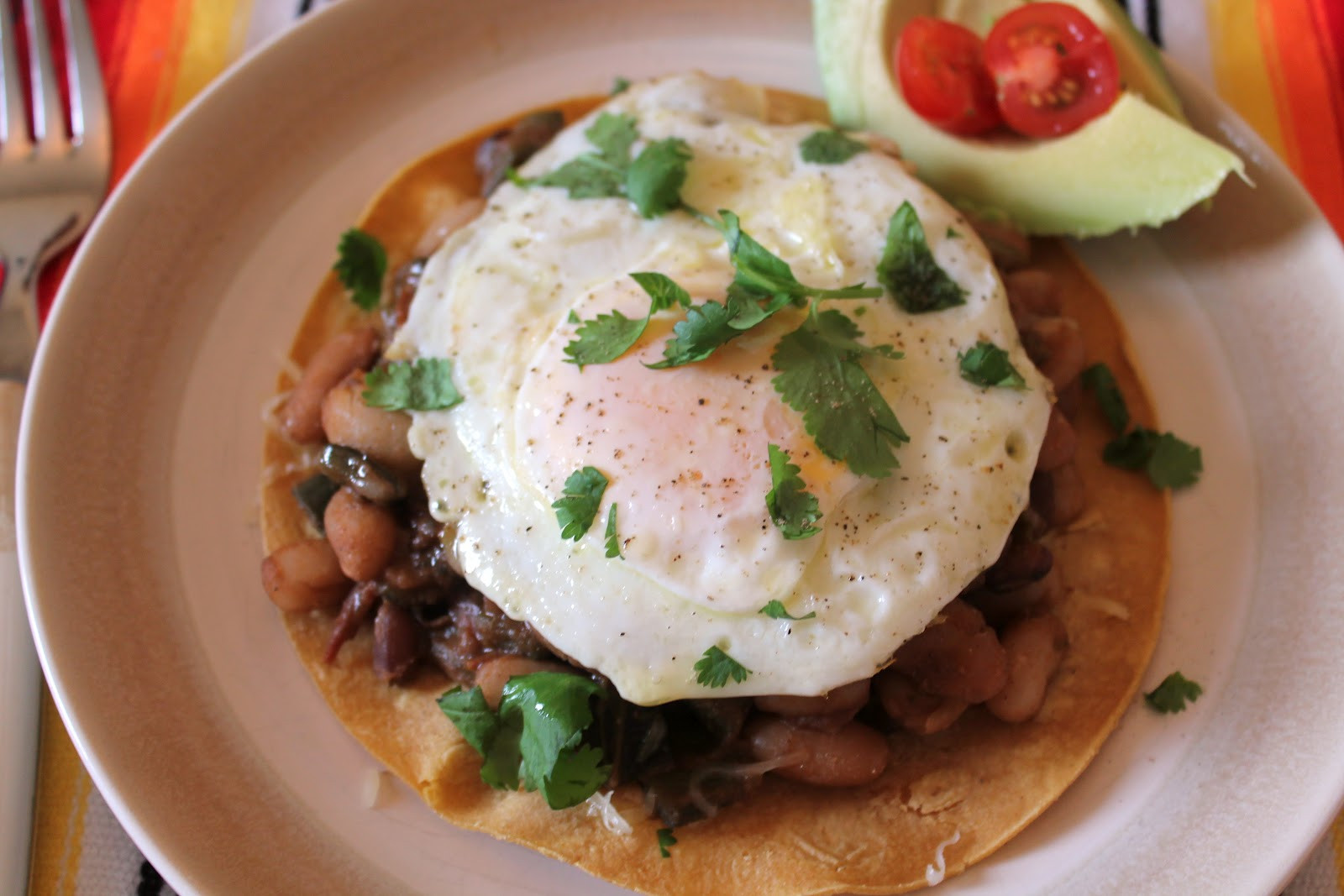 Eggs And Beans Breakfast
 Savory Moments Mexican spiced bean and egg breakfast stacks