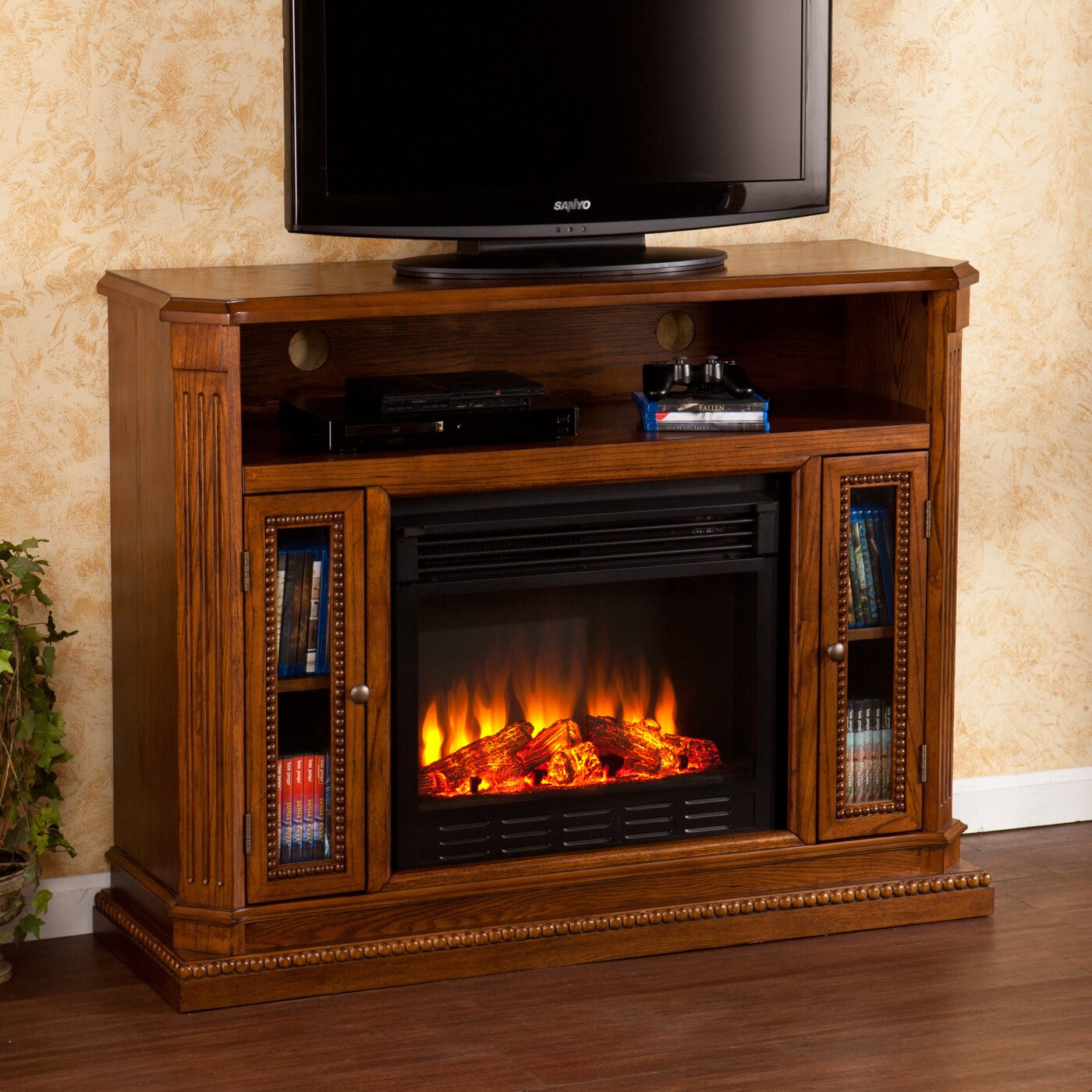 Electric Fireplace Entertainment Stand
 Wildon Home Delaney TV Stand with Electric Fireplace