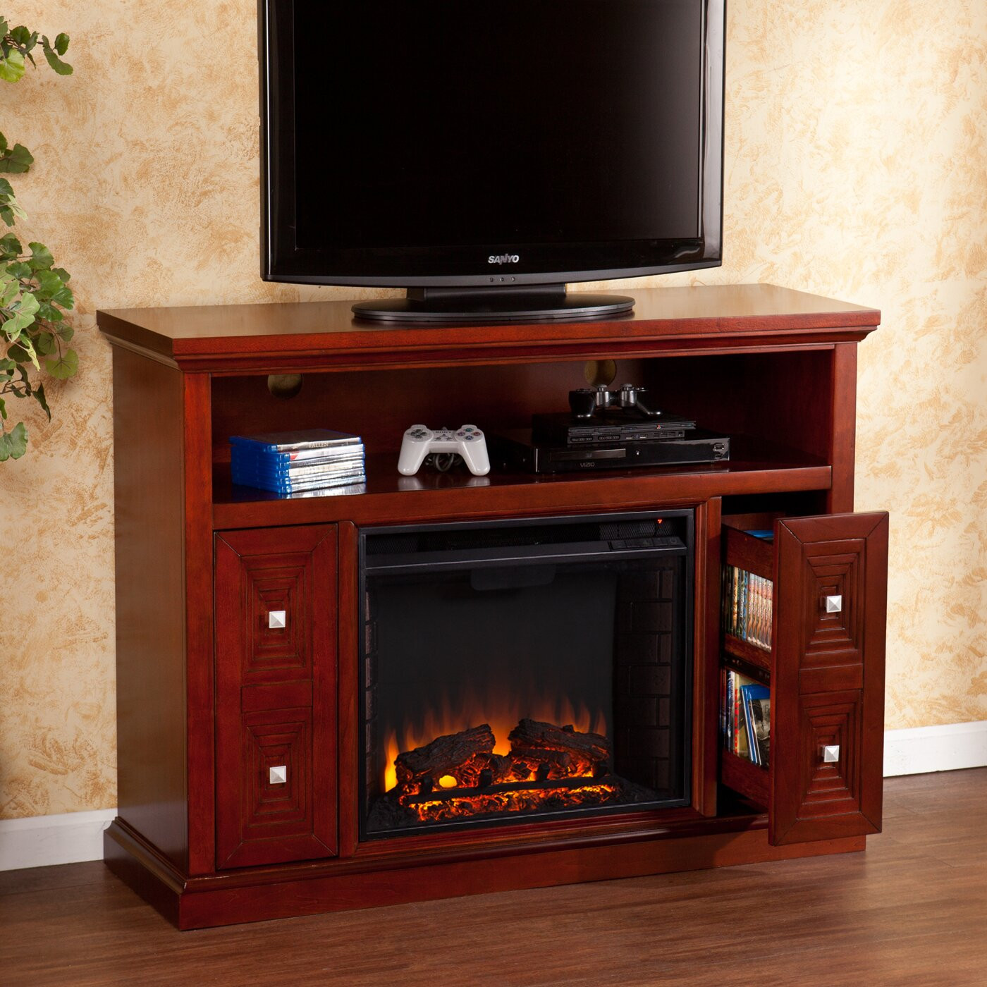 Electric Fireplace Entertainment Stand
 Wildon Home Faulkner TV Stand with Electric Fireplace