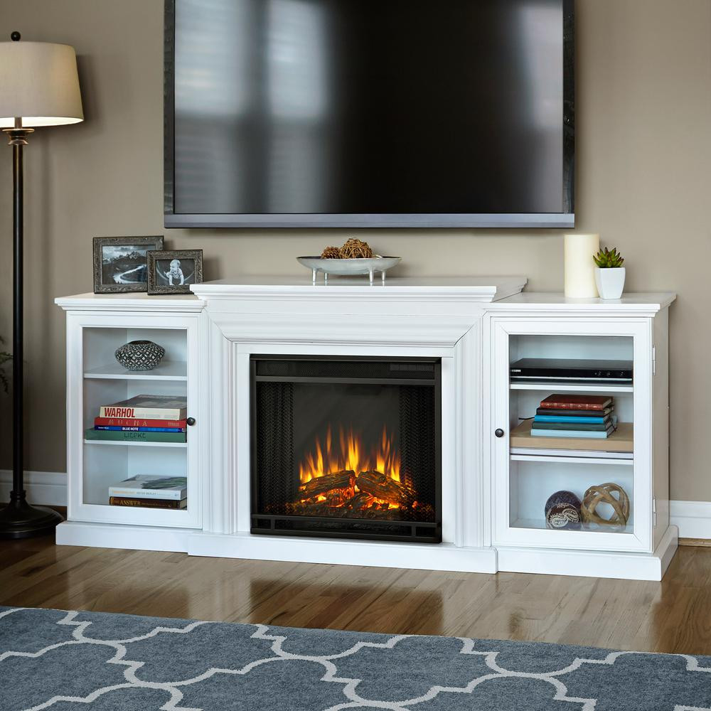 Electric Fireplace Entertainment Stand
 Real Flame Frederick 72 in Freestanding Electric