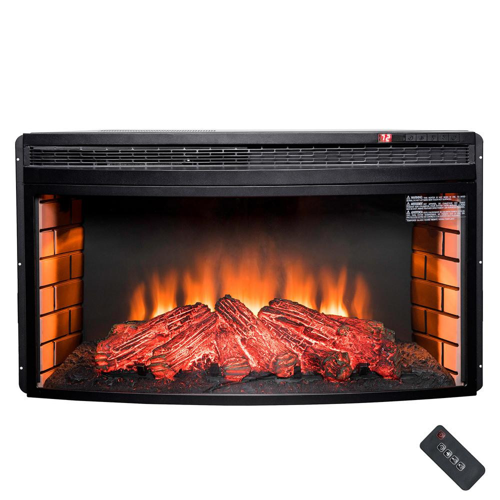 Electric Fireplace Logs
 AKDY Electric Fireplace Insert Heater Freestanding Black