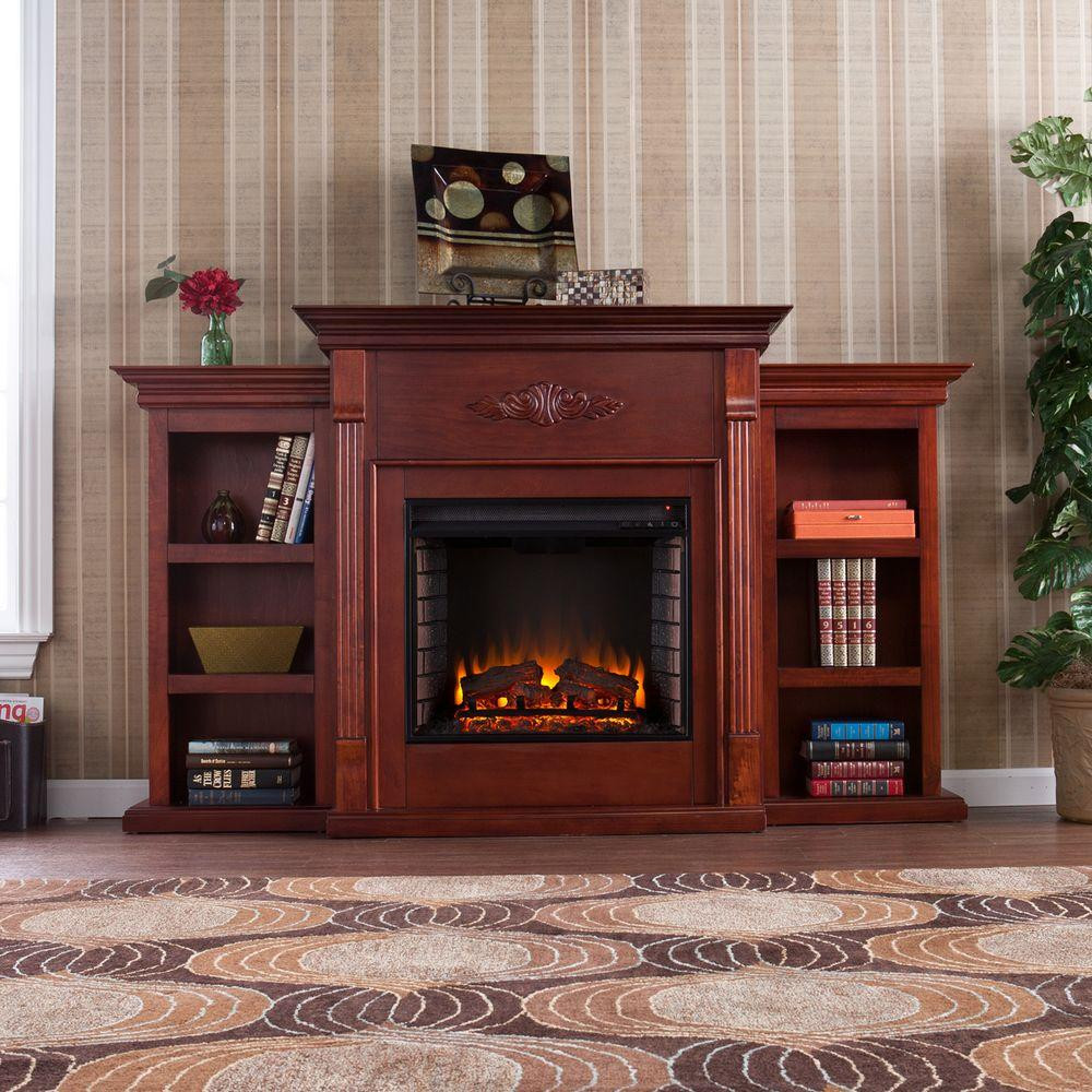 Electric Fireplace With Bookcase
 Southern Enterprises Jackson 70 25 in Freestanding Media