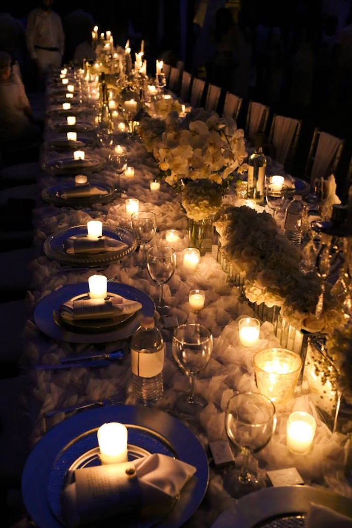 Elegant Backyard Party Ideas
 Kara s Party Ideas Elegant White Outdoor Dinner Party