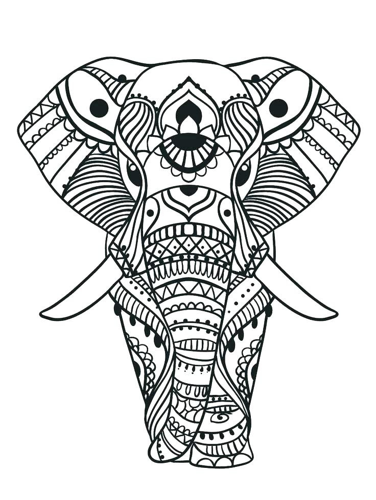 Elephant Adult Coloring Pages
 Abstract Elephant Drawing at GetDrawings