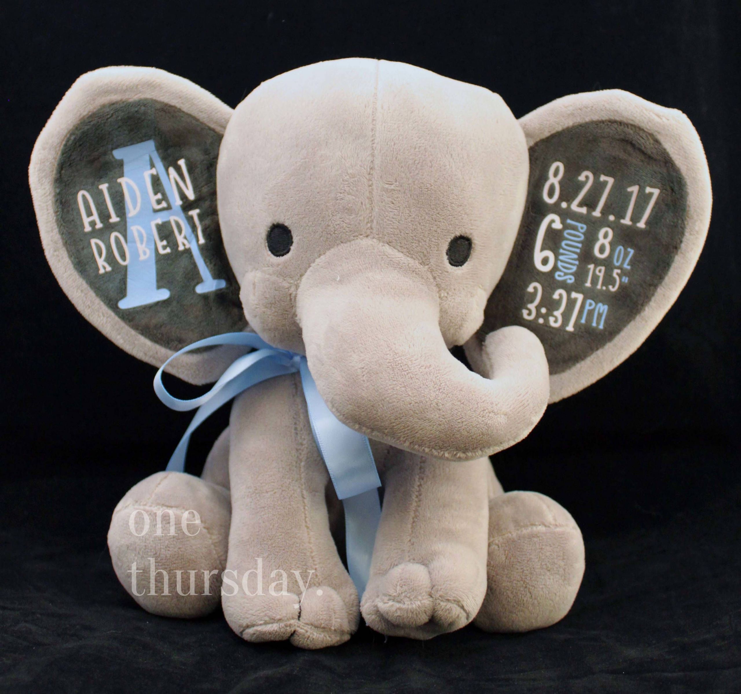 Elephant Baby Gift Ideas
 Personalized Elephant Birth Announcement Personalized