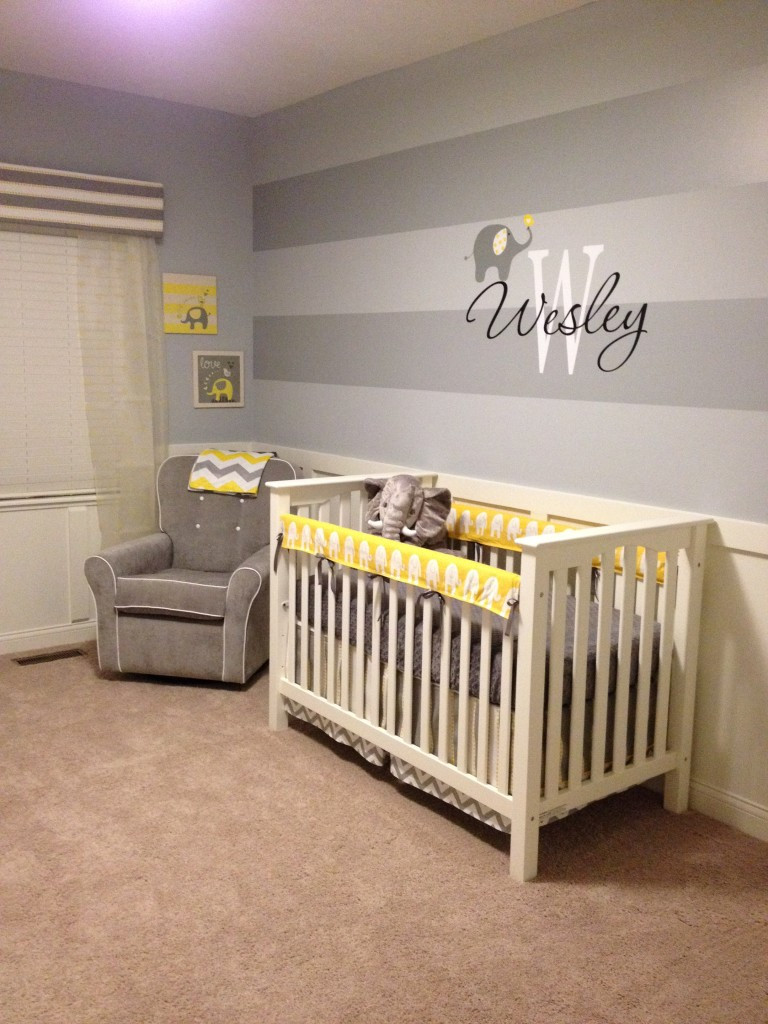 Elephant Baby Room Decor
 Wesley s Yellow and Gray Elephant Nursery Project Nursery