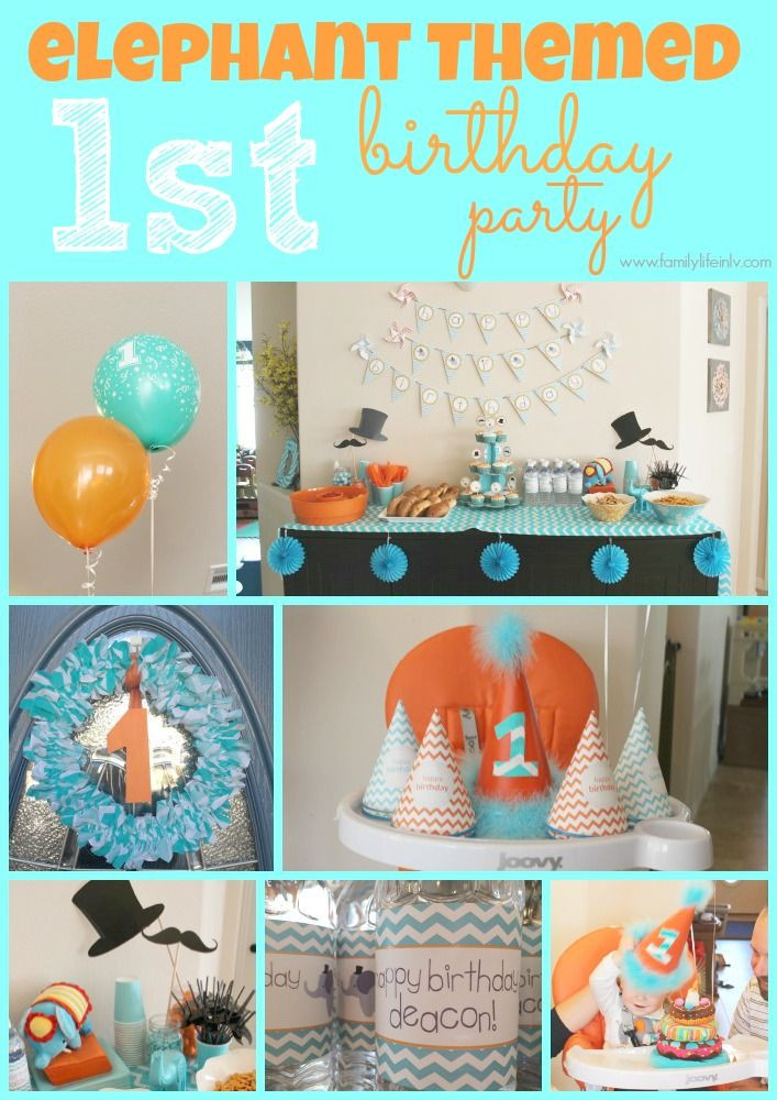 Elephant Birthday Party Ideas
 "Birthday Party" Elephant Birthday" "1st Birthday Party