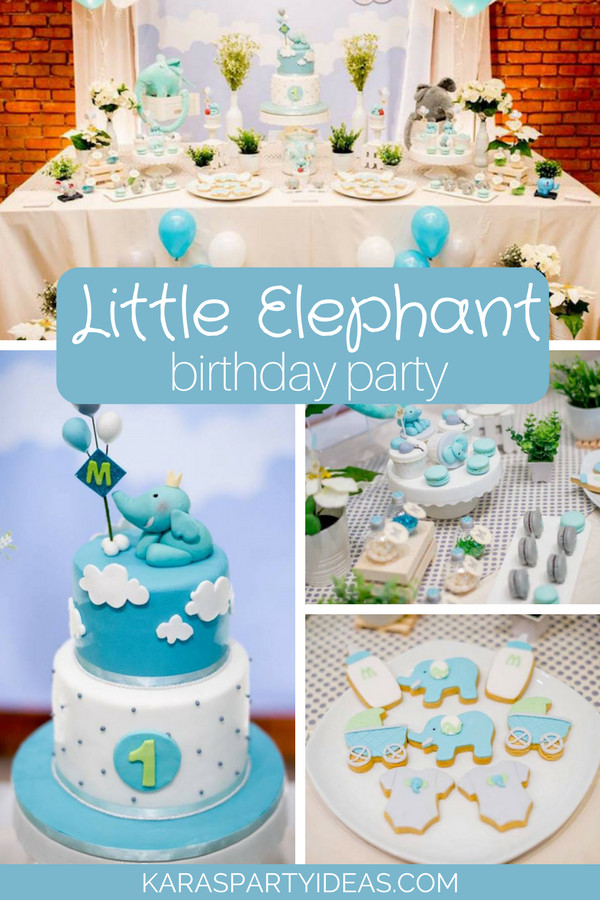 Elephant Birthday Party Ideas
 Kara s Party Ideas Little Elephant Birthday Party