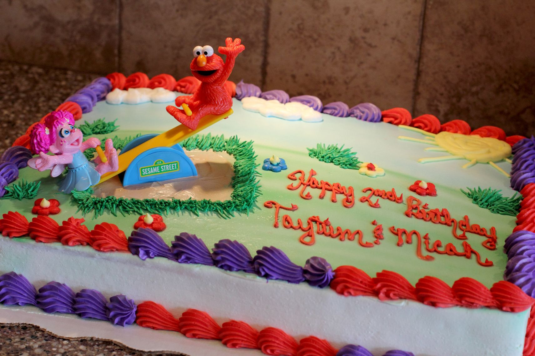Elmo Birthday Cakes At Walmart
 Elmo & Abby Birthday Party cake from walmart Told them