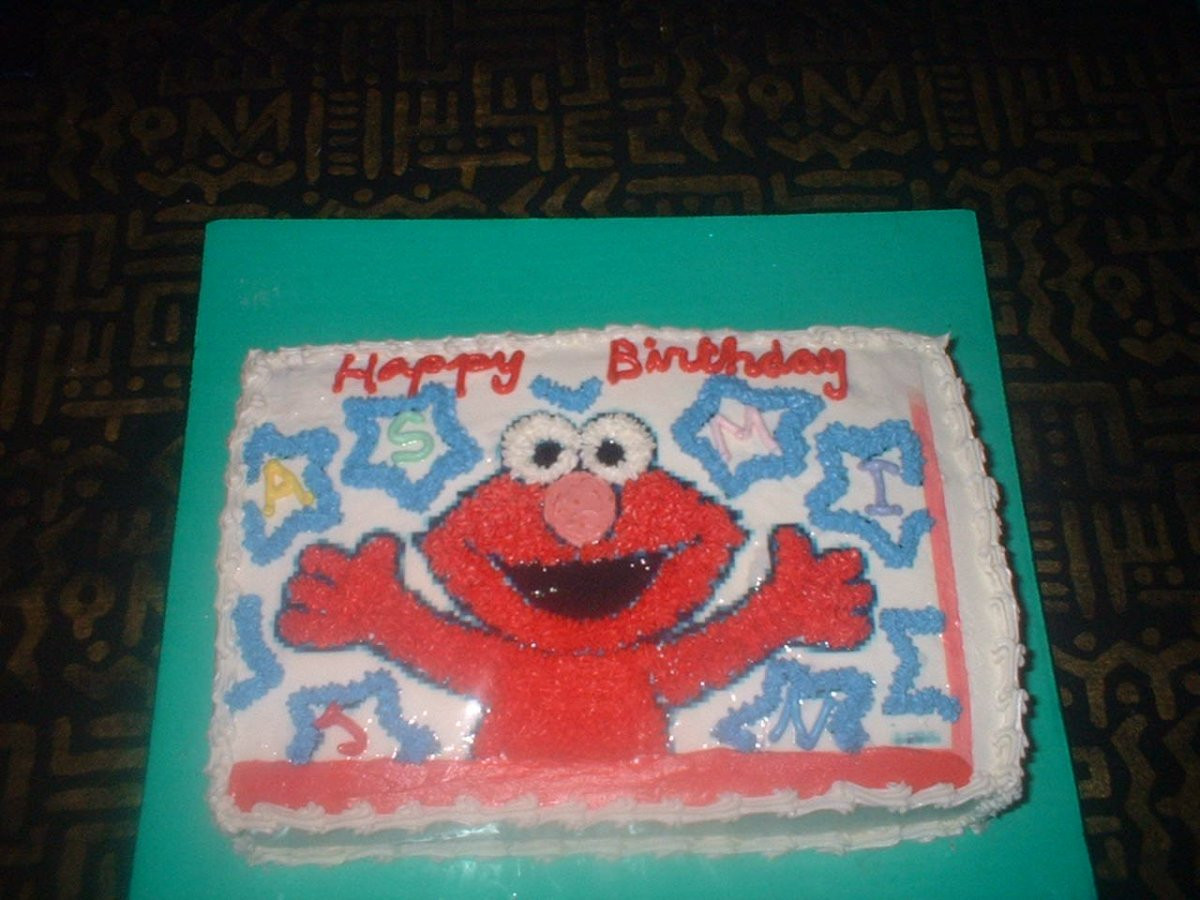 Elmo Birthday Cakes At Walmart
 Elmo Birthday Cake from Walmart had a Knife In It