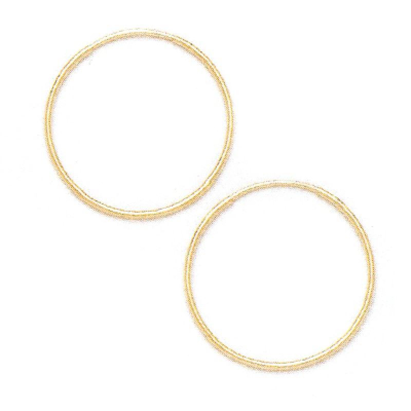 Endless Hoop Earrings
 14K Solid Yellow Gold Classic Endless Hoop Earrings HE5