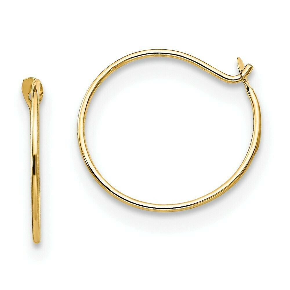 Endless Hoop Earrings
 14K Yellow Gold Small Endless Hoop Earrings Polished Madi