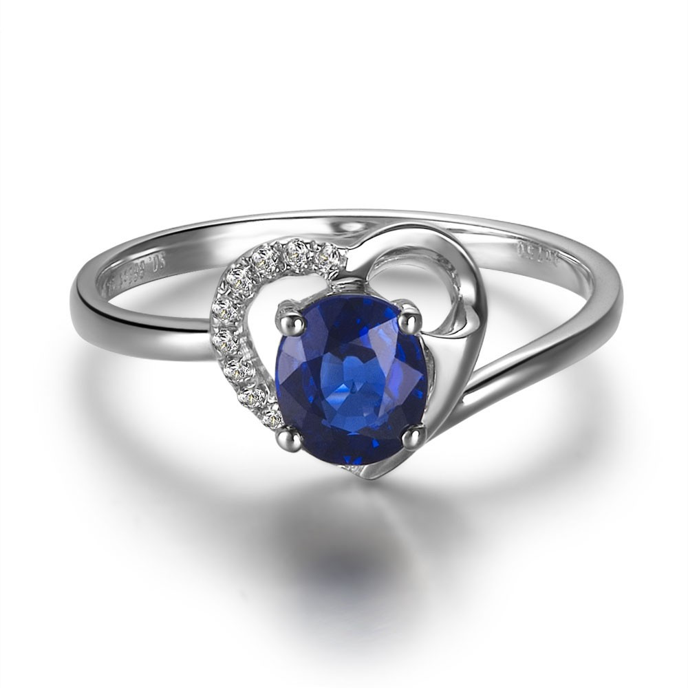 Engagement Rings Diamond And Sapphire
 Exquisite Sapphire and Diamond Heart Ring Cheap Engagement