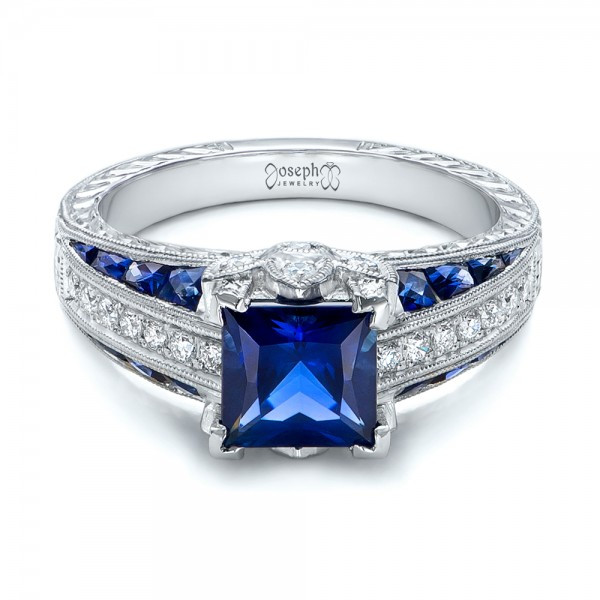 Engagement Rings Diamond And Sapphire
 Sapphire Engagement Rings Custom Design Rings in Bellevue