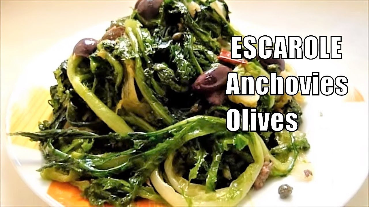 Escarole Recipes Italian
 Stuffed ESCAROLE recipe Anchovies Olives Italian Food