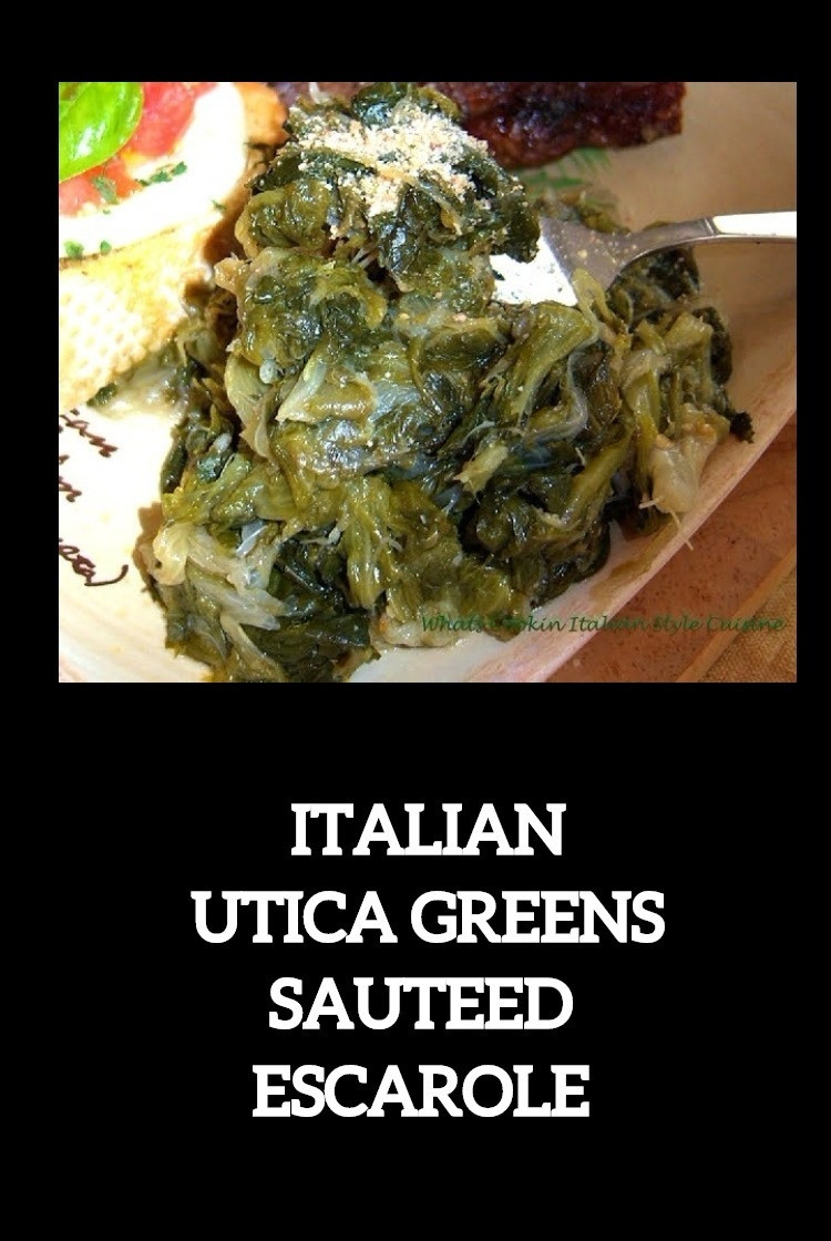 Escarole Recipes Italian
 Italian Utica Greens Sauteed Escarole Recipe