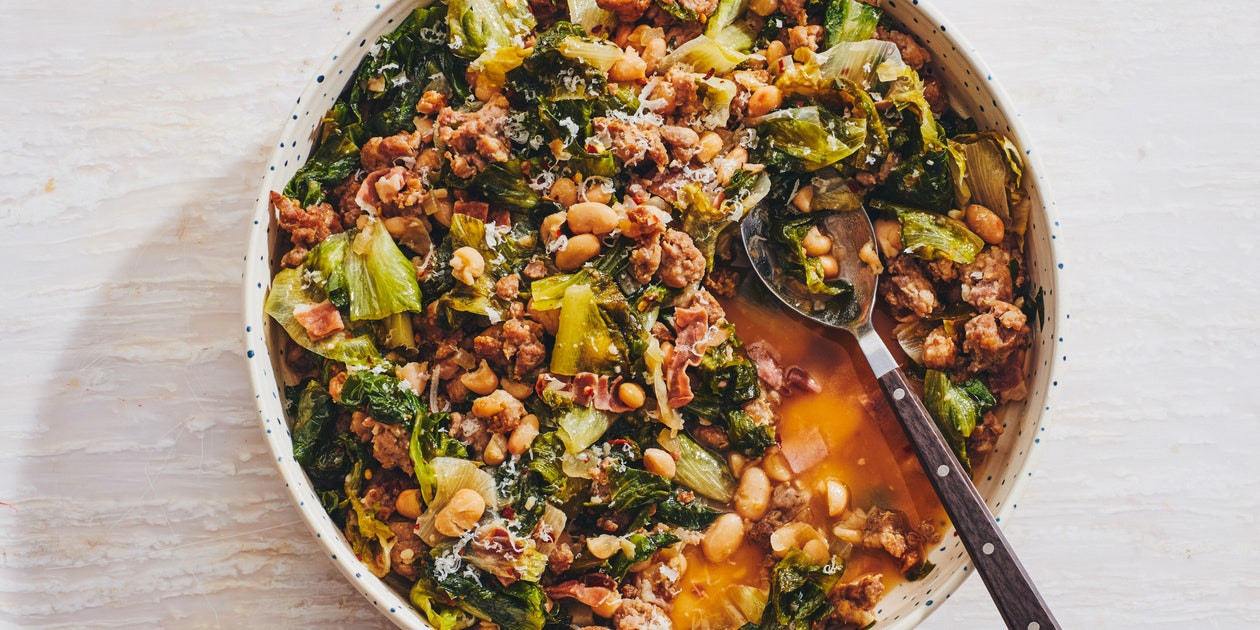 Escarole Recipes Italian
 Escarole with Italian Sausage and White Beans recipe