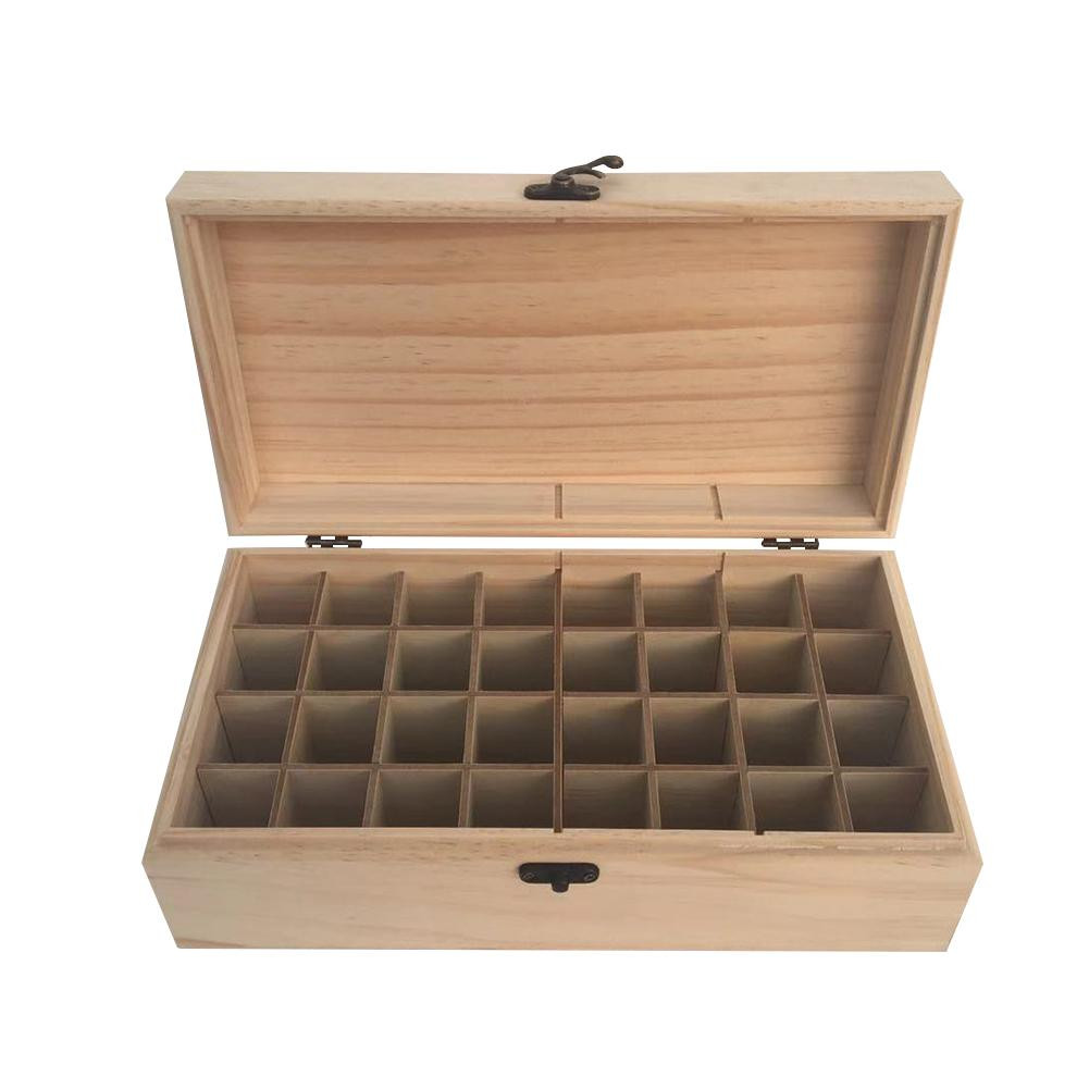 Essential Oil Storage Box DIY
 32 Grid Wooden Essential Oil Box DIY Multi function Wooden
