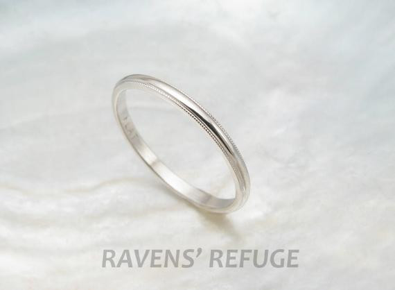 Etsy Wedding Bands
 Dainty wedding ring women s platinum wedding band with