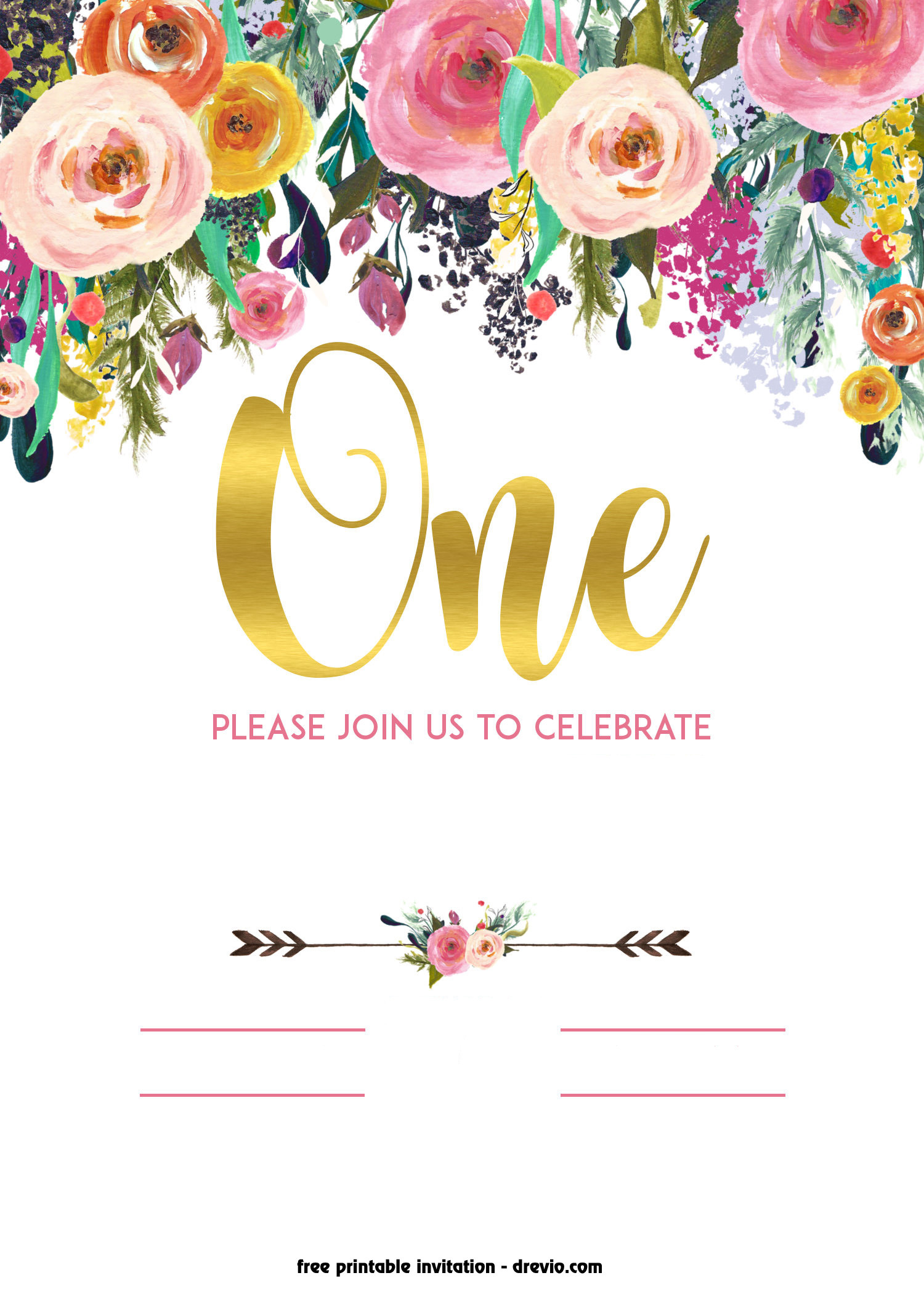 Evite Birthday Invitations
 FREE Printable 1st Birthday Invitation – Vintage Style