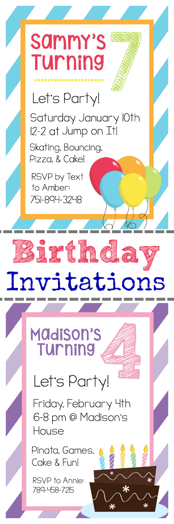 Evite Birthday Invitations
 Free Printable Birthday Invitation Templates