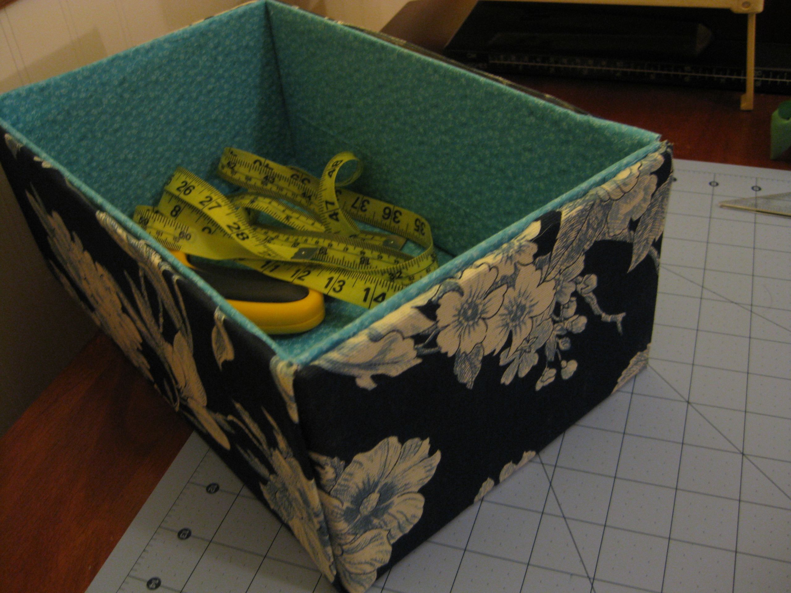 Fabric Box DIY
 Pretty Storage Boxes